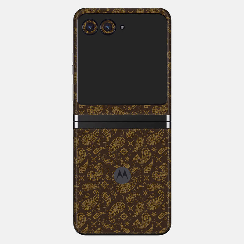 Brown Paisley Glass Back