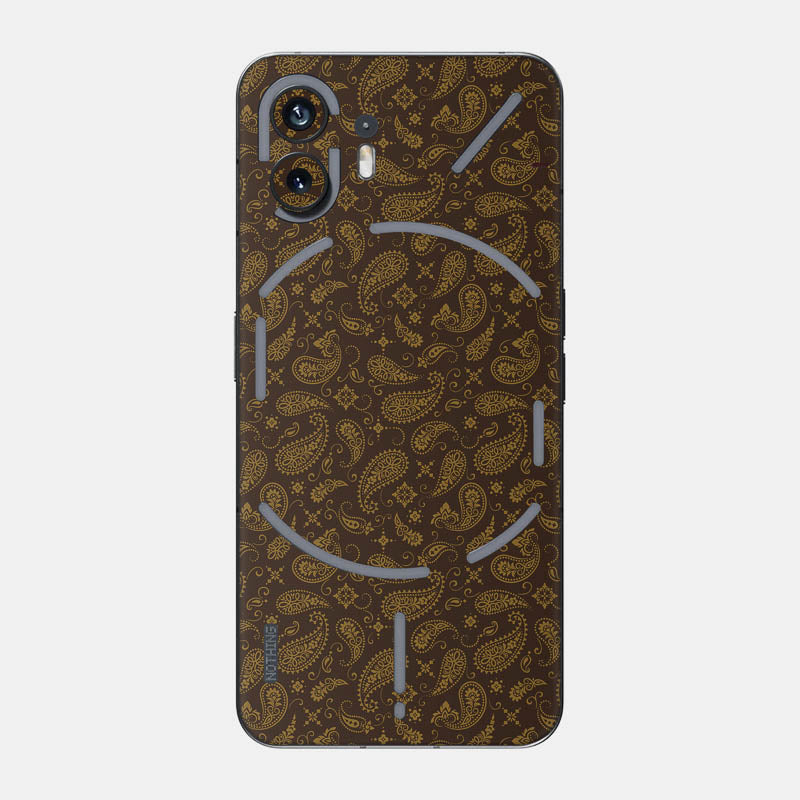 Brown Paisley Glass Back