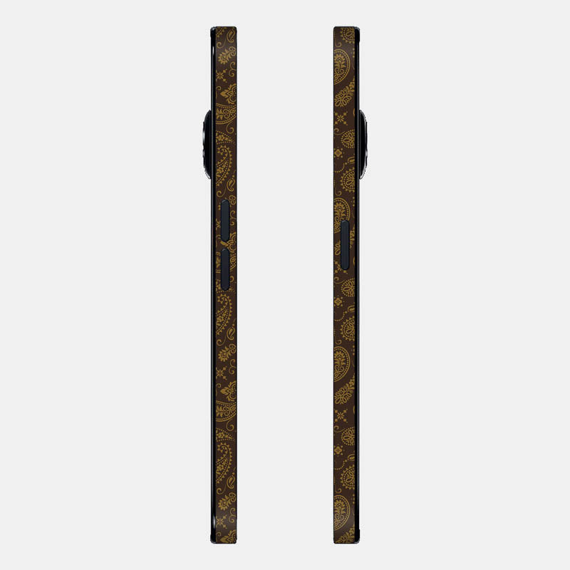 Brown Paisley Glass Back