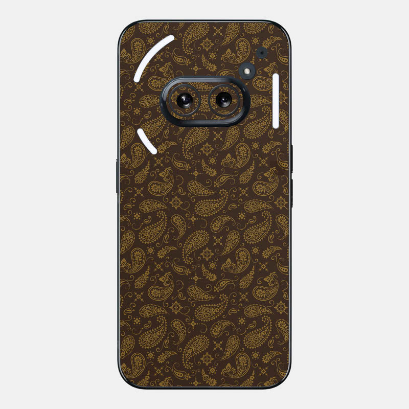 Brown Paisley Glass Back