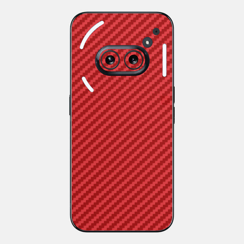 Carbon Fibre red Glass Back