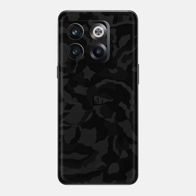 Black Camo Glass Back