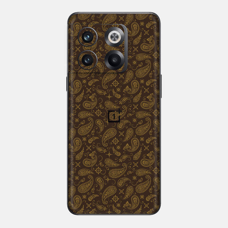 Brown Paisley Glass Back