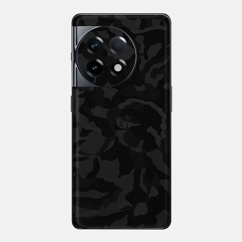 Black Camo Glass Back