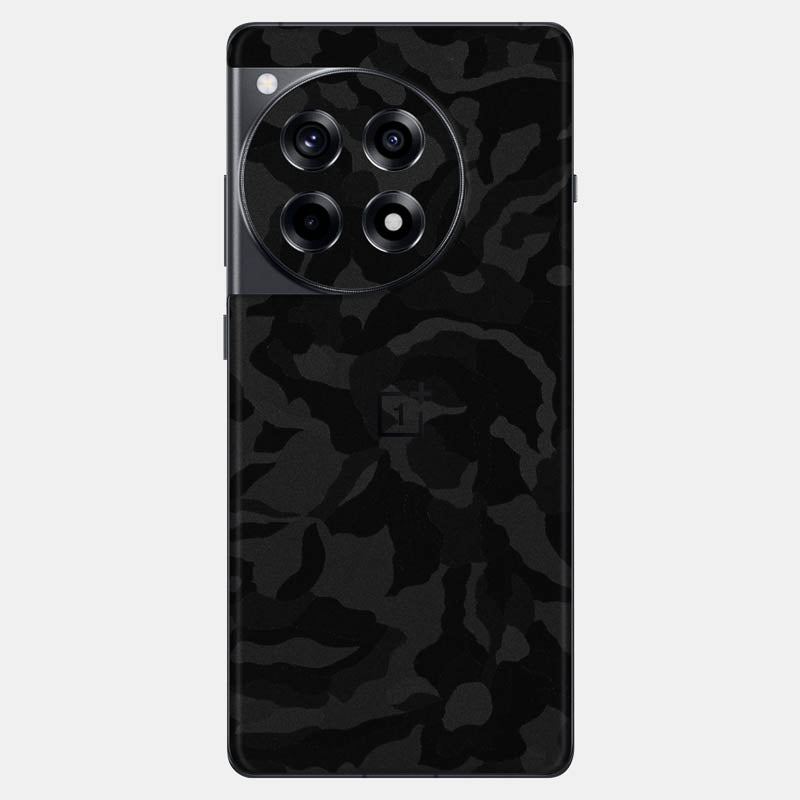 Black Camo Glass Back