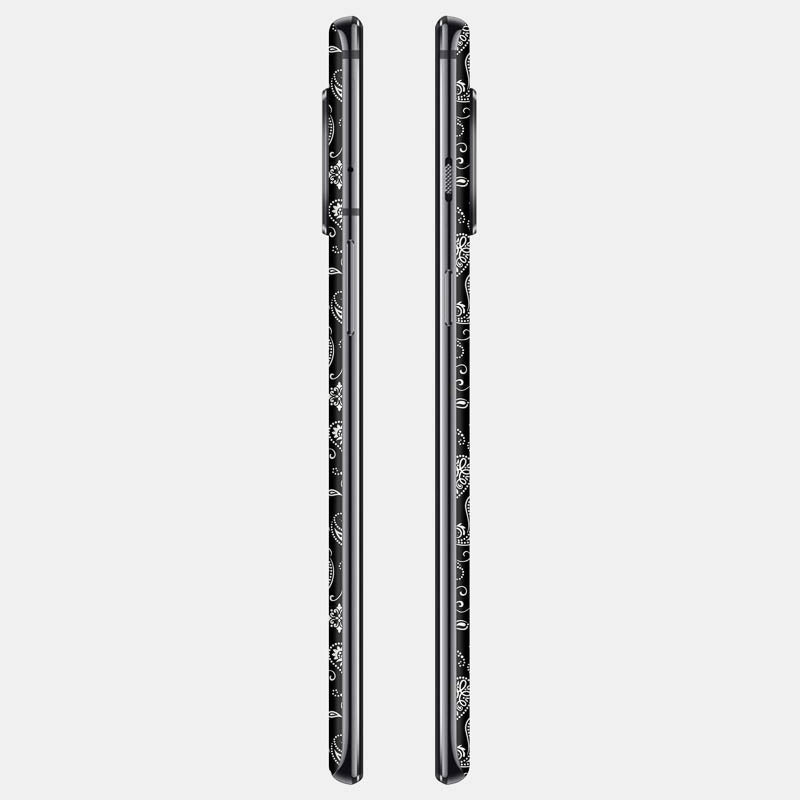 Black Paisley Glass Back