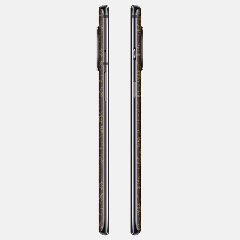 Brown Paisley Glass Back