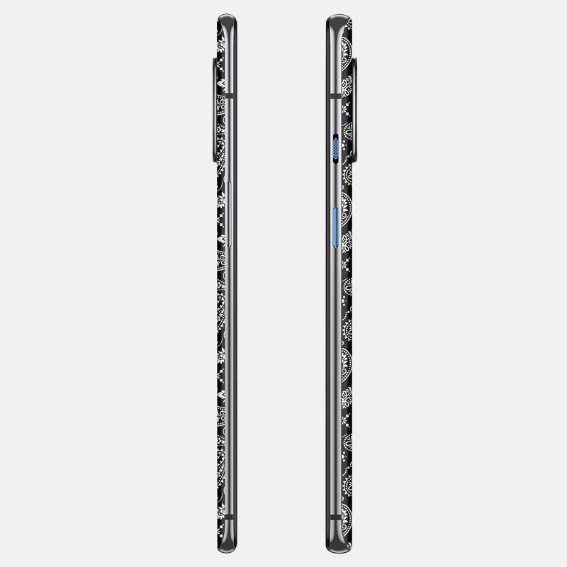 Black Paisley Glass Back