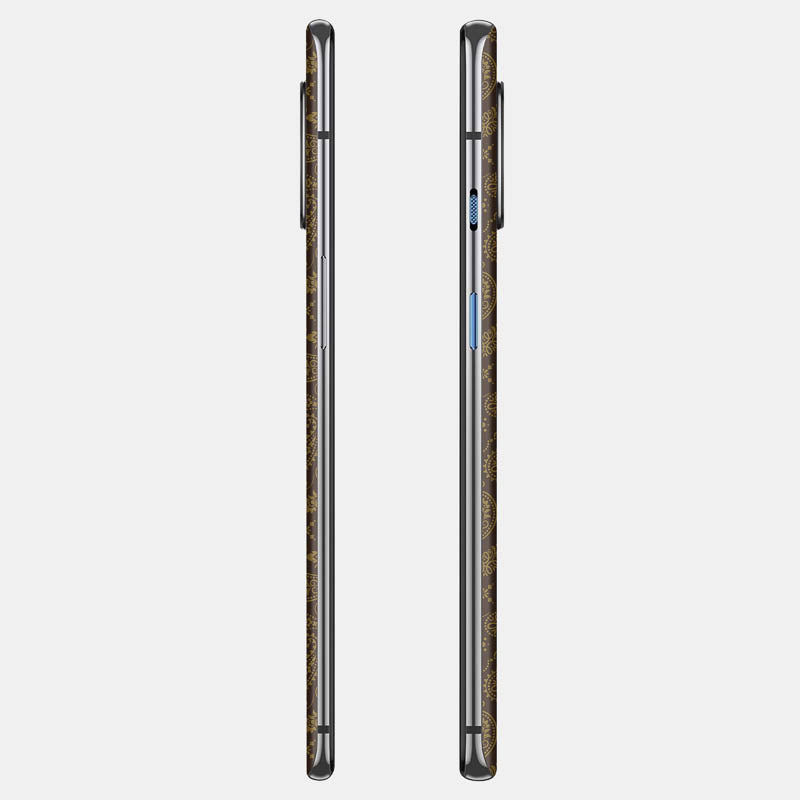 Brown Paisley Glass Back