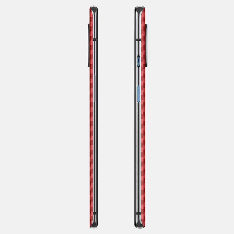 Carbon Fibre Red Glass Back