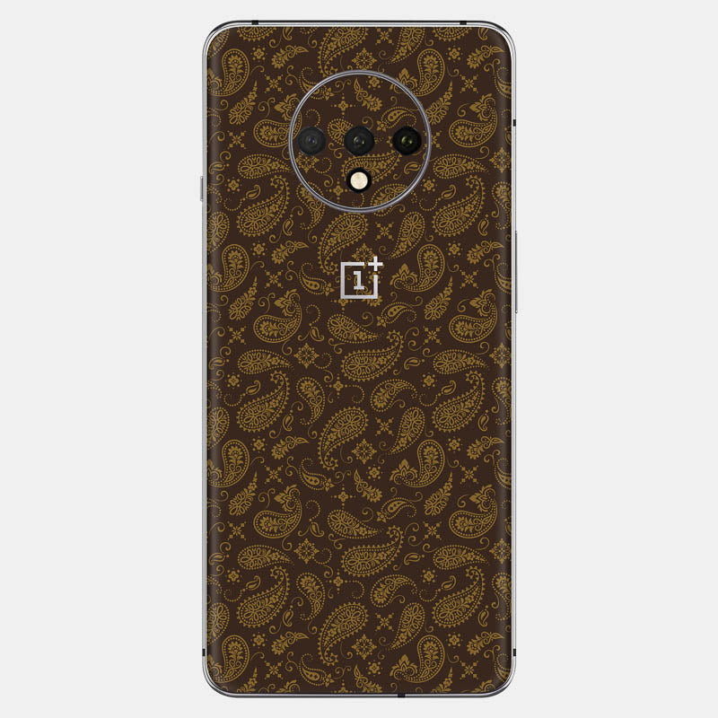Brown Paisley Glass Back