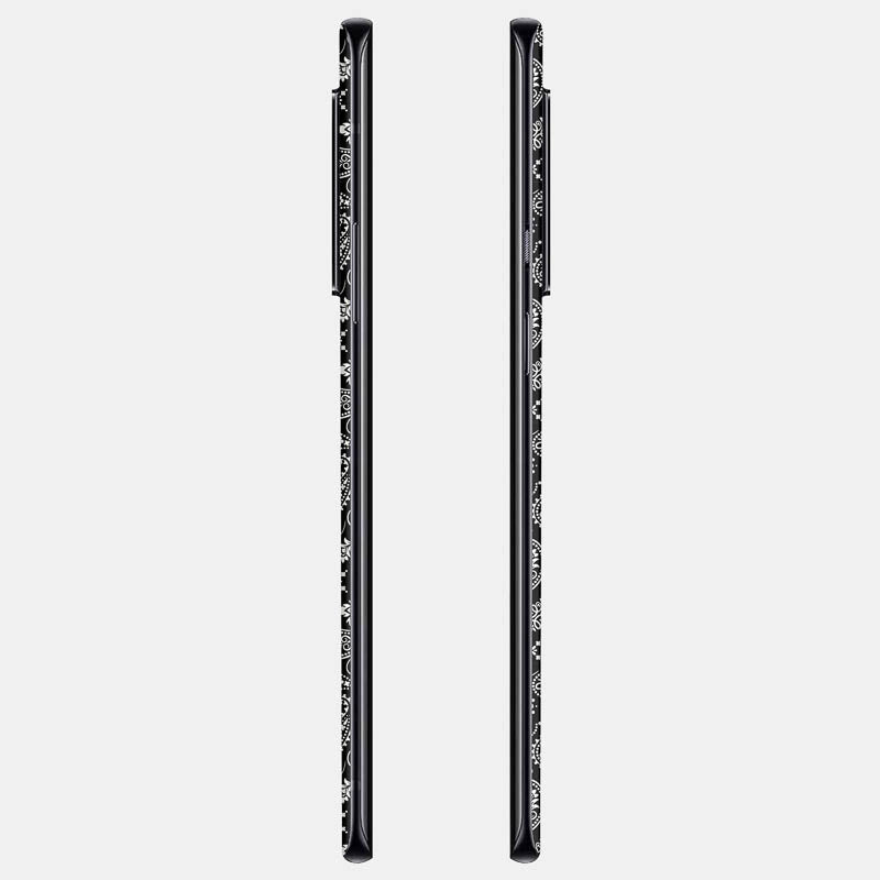 Black Paisley Glass Back