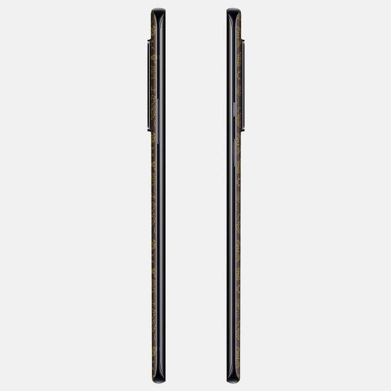 Brown Paisley Glass Back