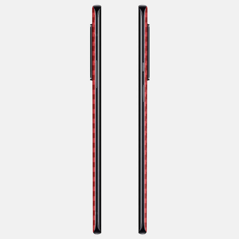 Carbon Fibre Red Glass Back