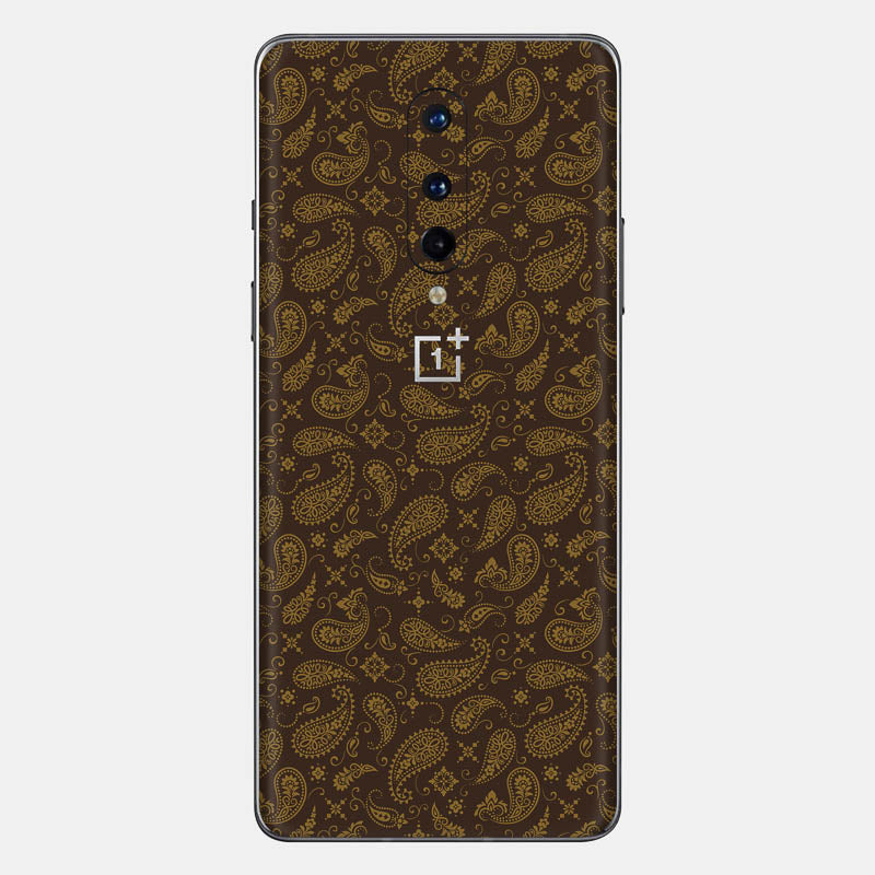 Brown Paisley Glass Back