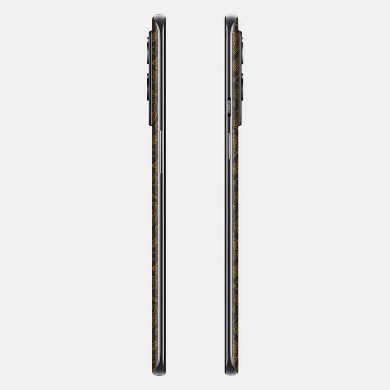 Brown Paisley Glass Back