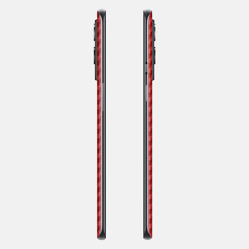 Carbon Fibre Red Glass Back