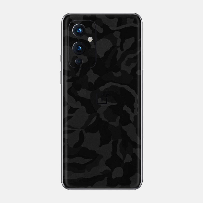 Black Camo Glass Back