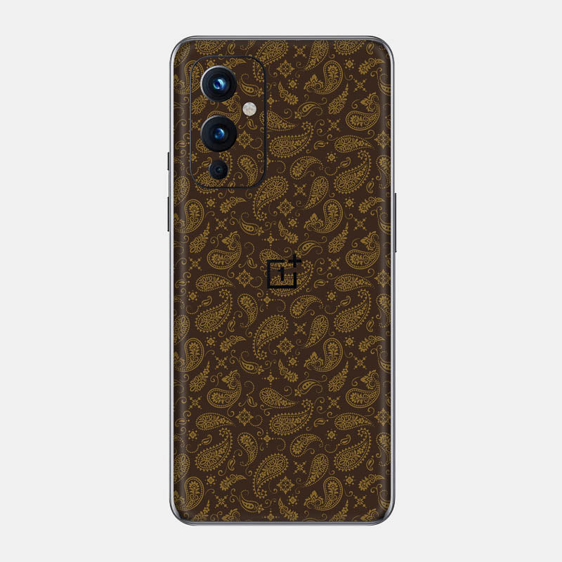 Brown Paisley Glass Back