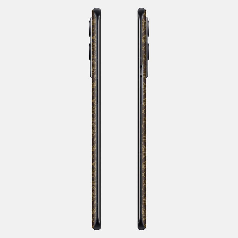 Brown Paisley Glass Back