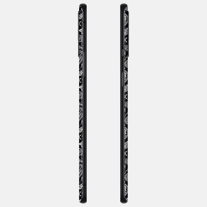 Black Paisley Glass Back