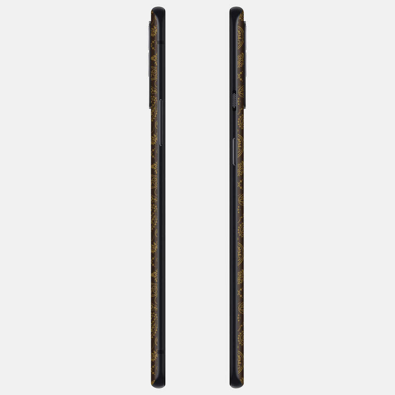 Brown Paisley Glass Back