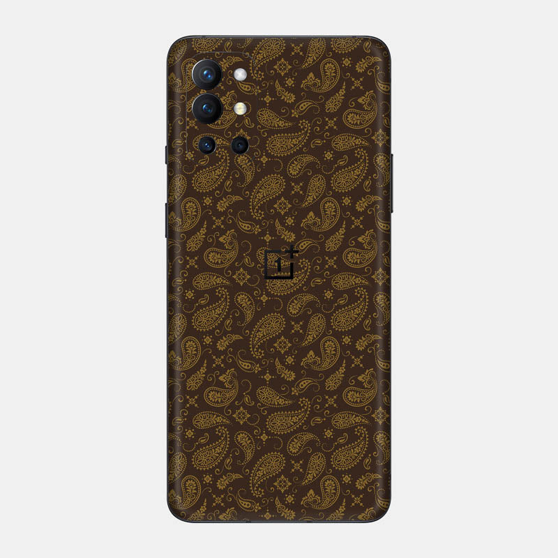 Brown Paisley Glass Back