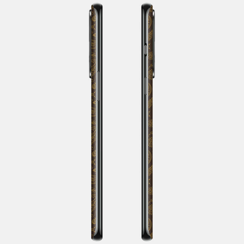 Brown Paisley Glass Back