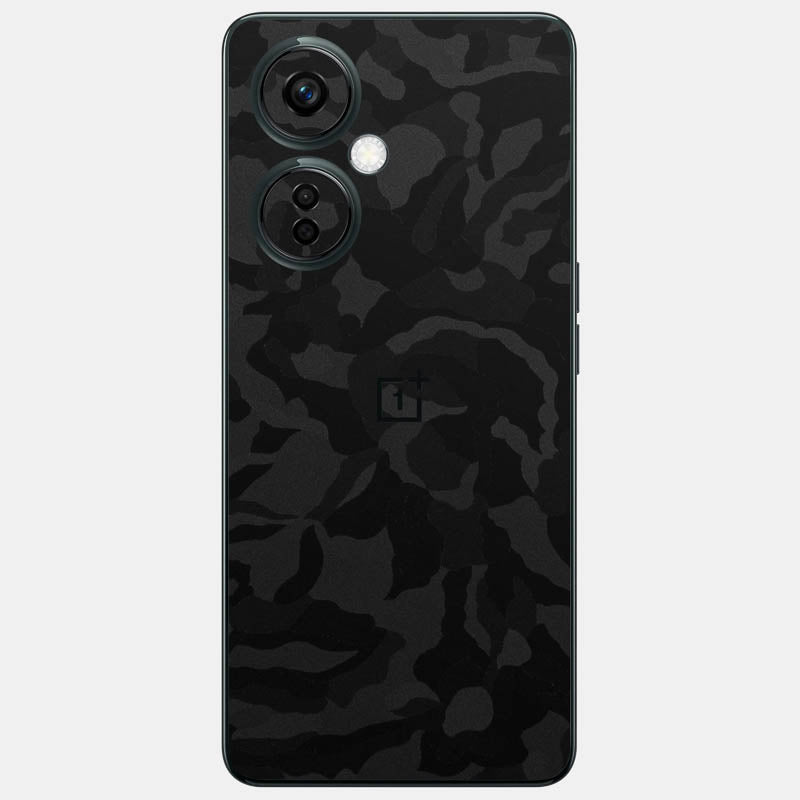 Black Camo Glass Back