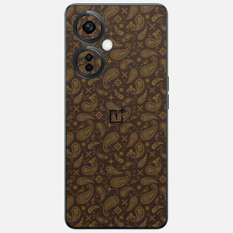 Brown Paisley Glass Back