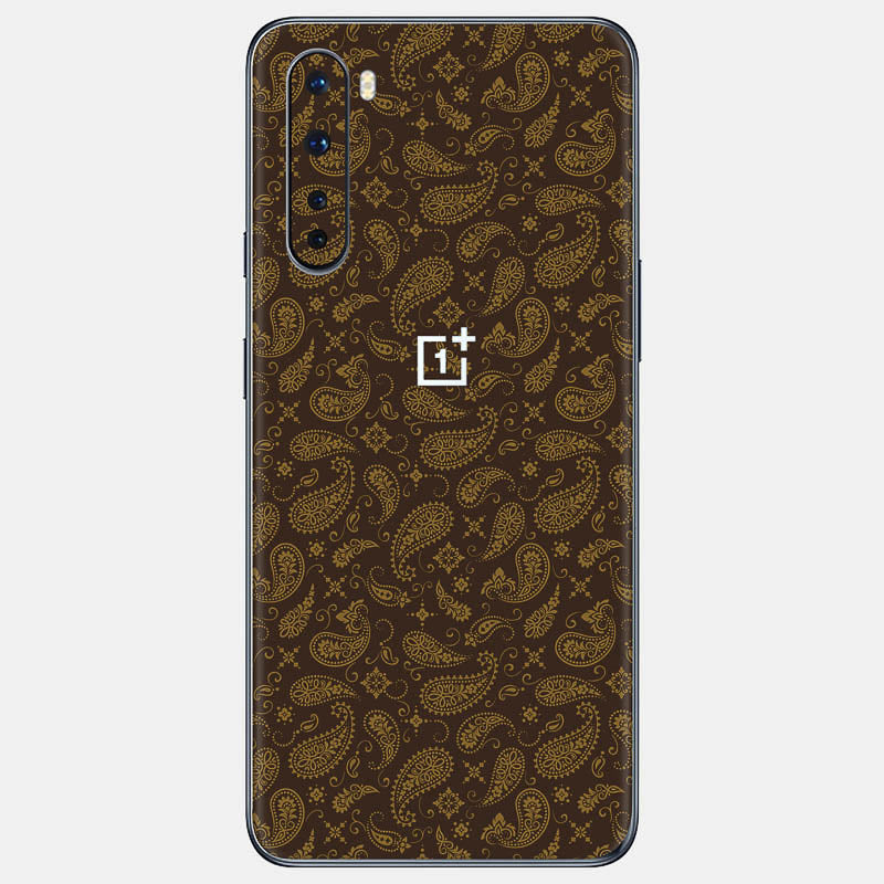 Brown Paisley Glass Back