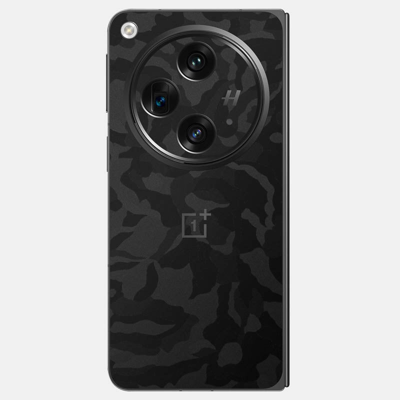 Black Camo Glass Back