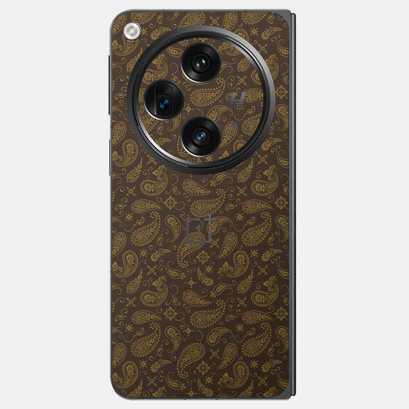 Brown Paisley Glass Back