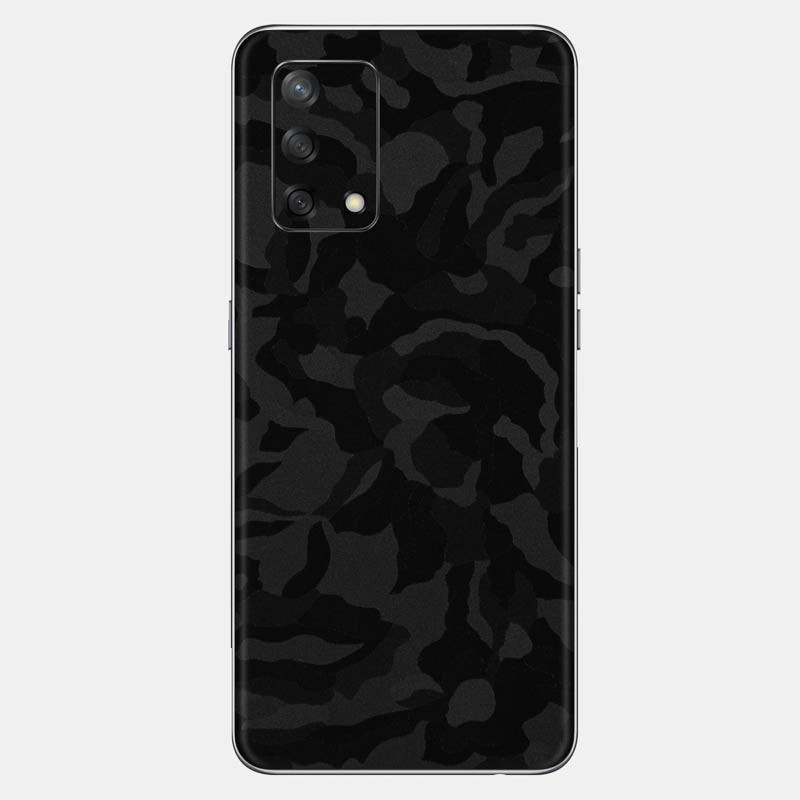 Black Camo Glass Back