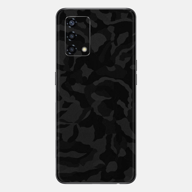 Black Camo Glass Back