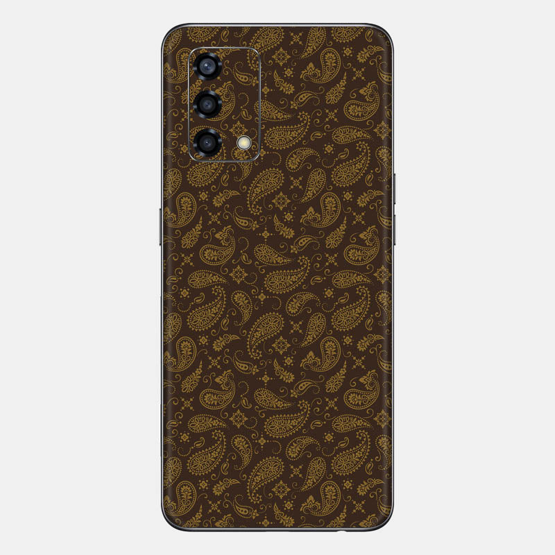 Brown Paisley Glass Back