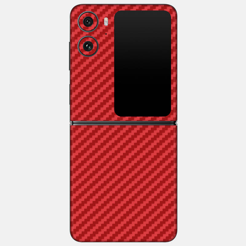 Carbon Fibre Red Glass Back