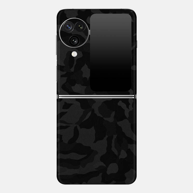 Black Camo Glass Back
