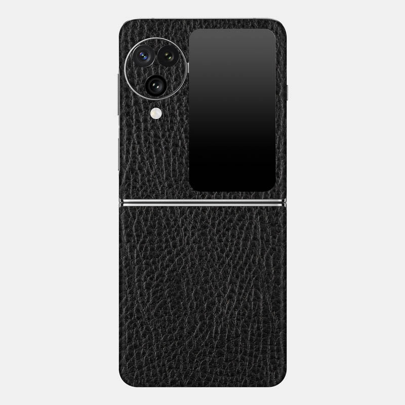 Black Leather Glass Back