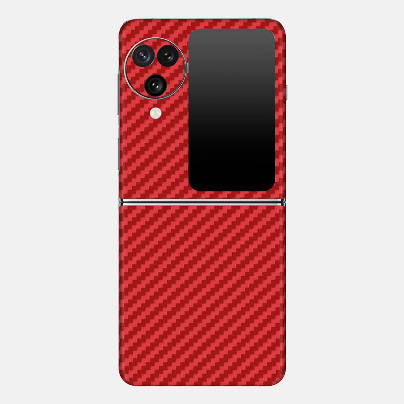 Carbon Fibre Red Glass Back