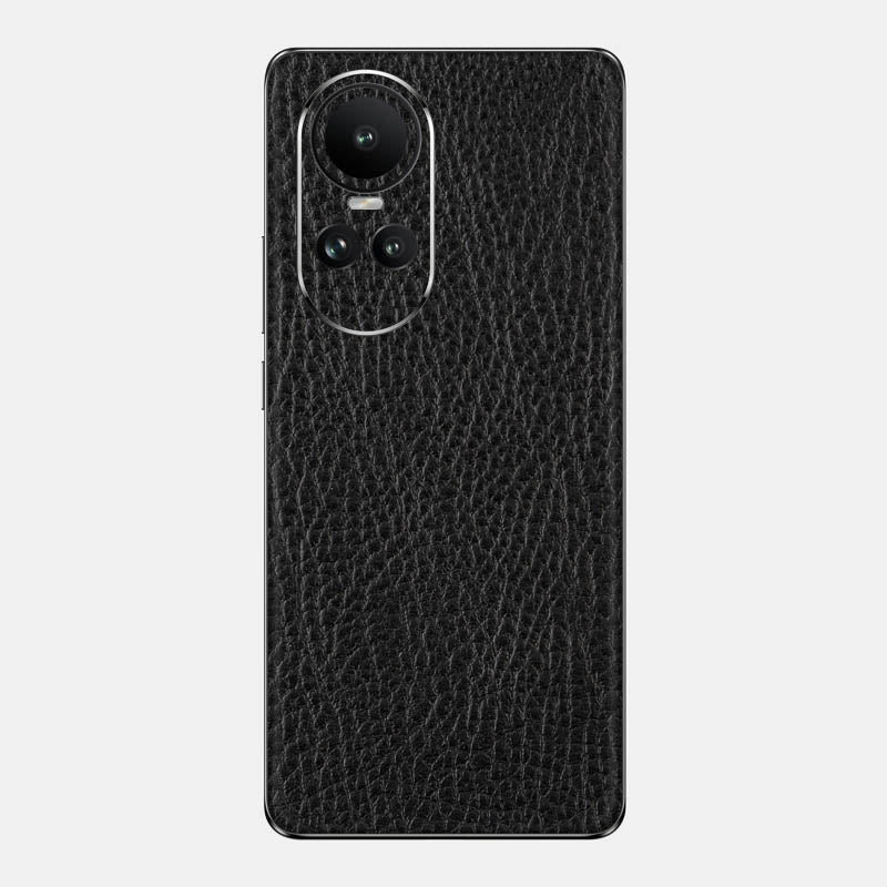 Black Leather Glass Back