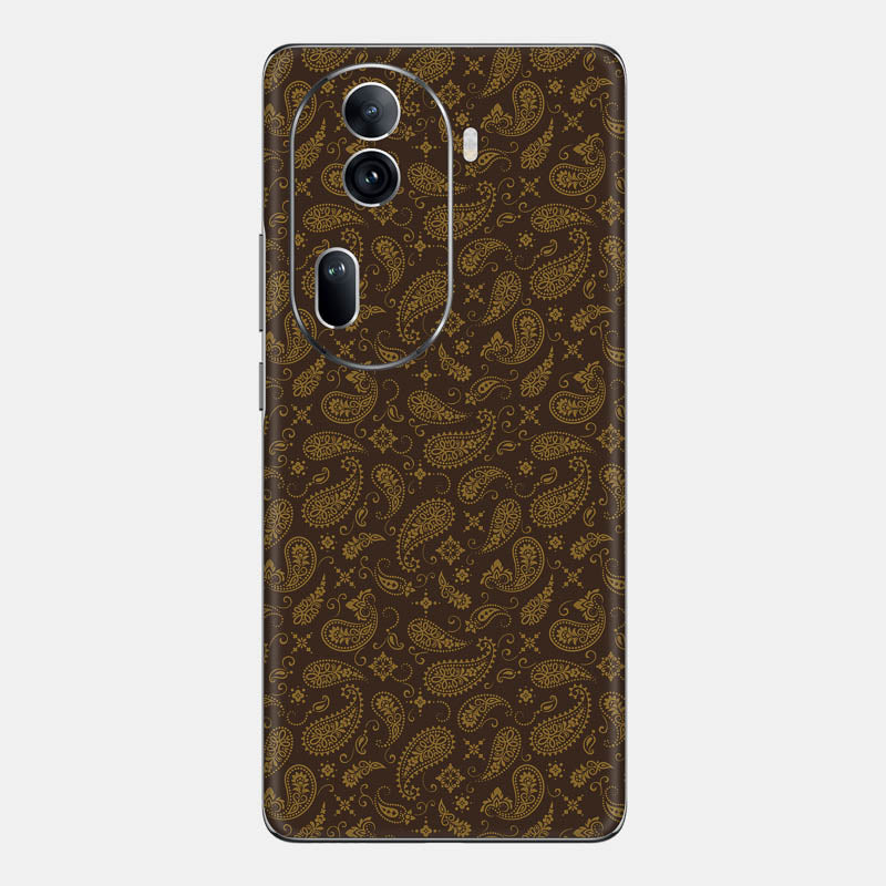 Brown Paisley Glass Back