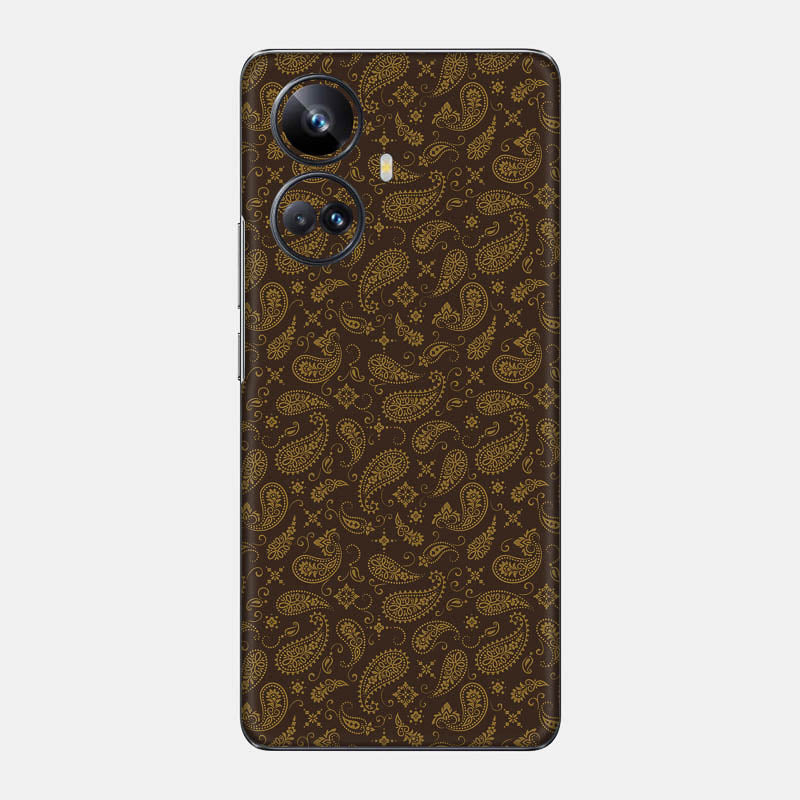 Brown Paisley Glass Back