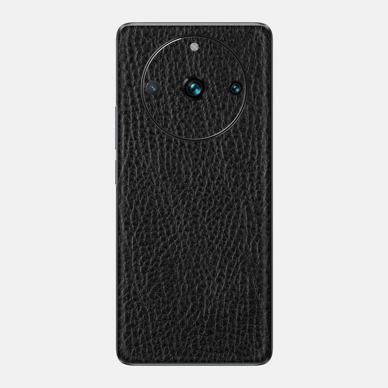Black Leather Glass Back