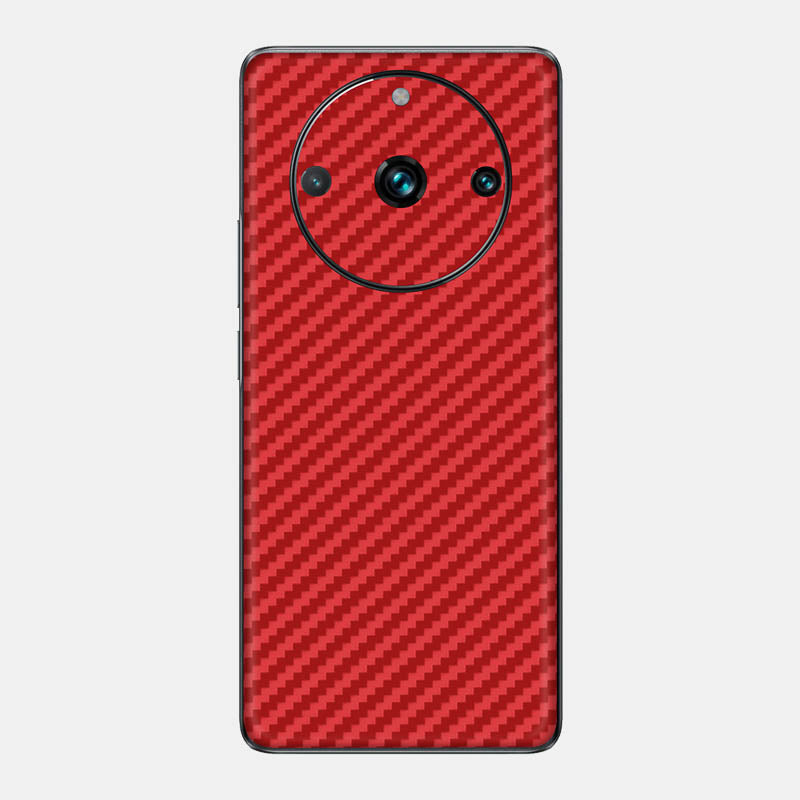 Carbon Fibre Red Glass Back