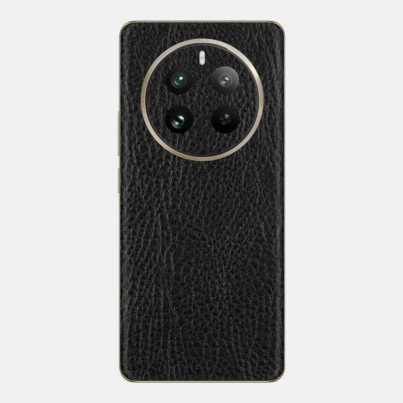 Black Leather Glass Back