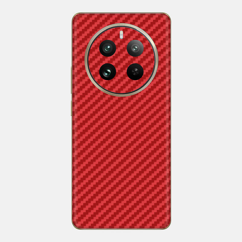 Carbon Fibre Red Glass Back