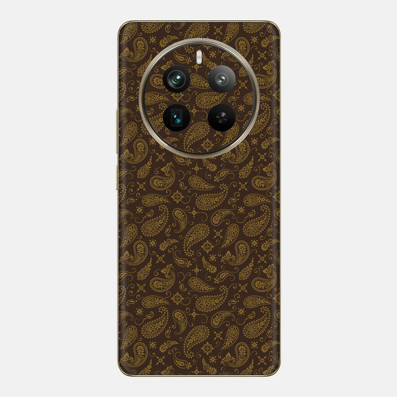 Brown Paisley Glass Back