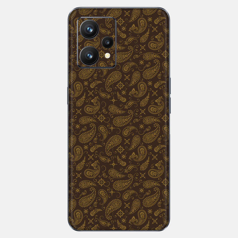 Brown Paisley Glass Back
