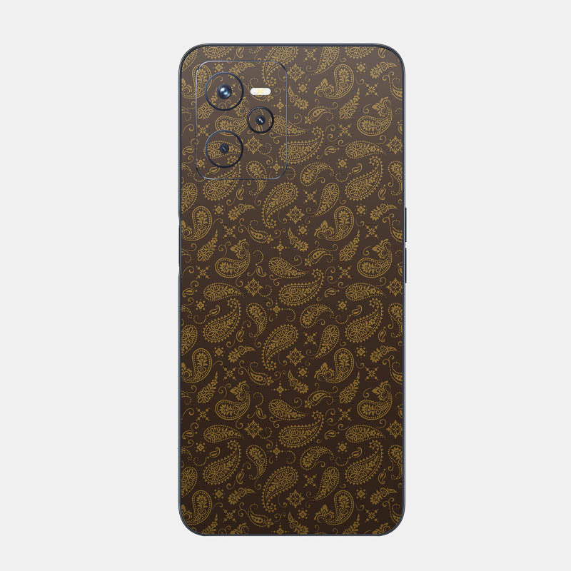 Brown Paisley Glass Back